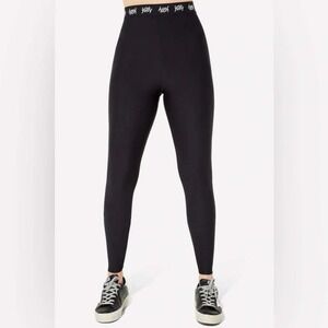Yitty Nearly Naked High Waisted Leggings Black Logo Waistband Medium